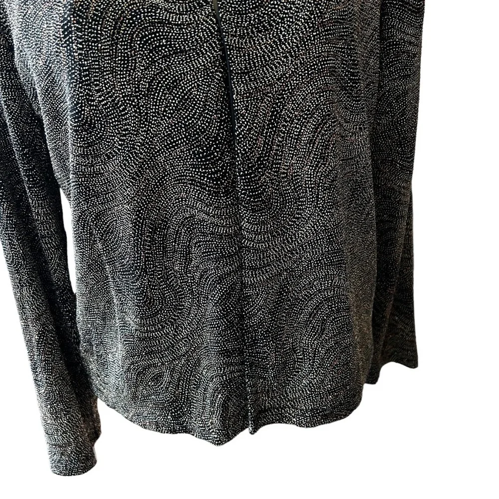 MSK Black and White Patterned Blouse